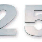 NUMERO ACERO INOX 308-120MM  "6" MHA