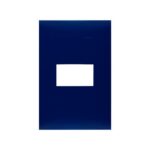 PLACA PLASTICA 1 MODULO AZUL MARINA