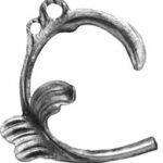 HIERRO FORJADO FOGLIA SX 180 X 150 X 4MM