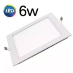 LAMPARA LED 6W SLIM 4" CUADRADA 6500K PILA