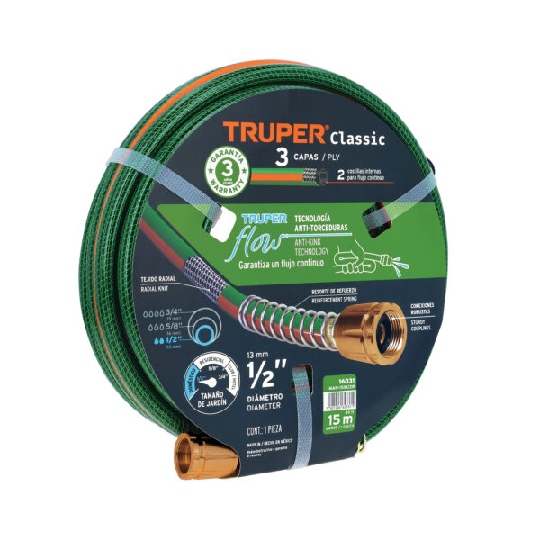 MANGUERA REFORZ. 1/2"X15MTS 16031 TRUPER