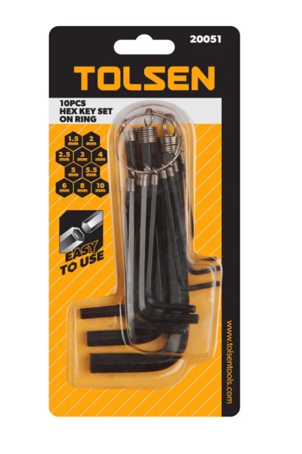 SET LLAVE ALLEN 1.5-10MM 10PZA 20051 TOLSEN