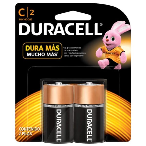 PILA ALKALINA "C" 1.5V MEDIANA DURACELL
