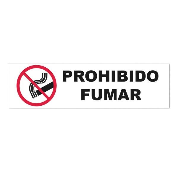ROTULO VINIL "PROHIBIDO FUMAR" 5X20 CM