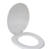 ASIENTO INODORO PLASTICO REDONDO BLANCO