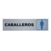 ROTULO VINIL "BAÑO CABALLEROS" 5X20 CM