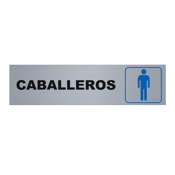 ROTULO VINIL "BAÑO CABALLEROS" 5X20 CM