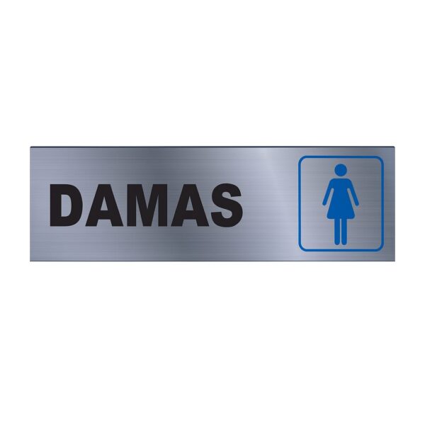 ROTULO VINIL "BAÑO DAMAS" 5X20 CM