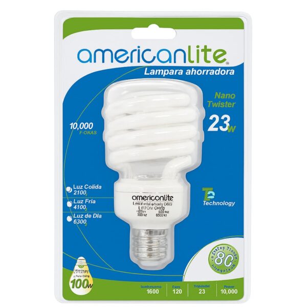 FOCO AHORRADOR ESPIRAL 23W E-27 L/C