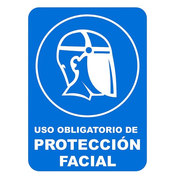 ROTULO VINIL "USO OBLIG D/PROTEC FACIAL"