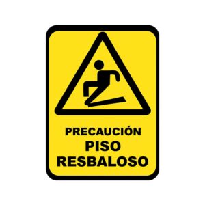 ROTULO VINIL "PELIGRO PISO RESBALOSO"