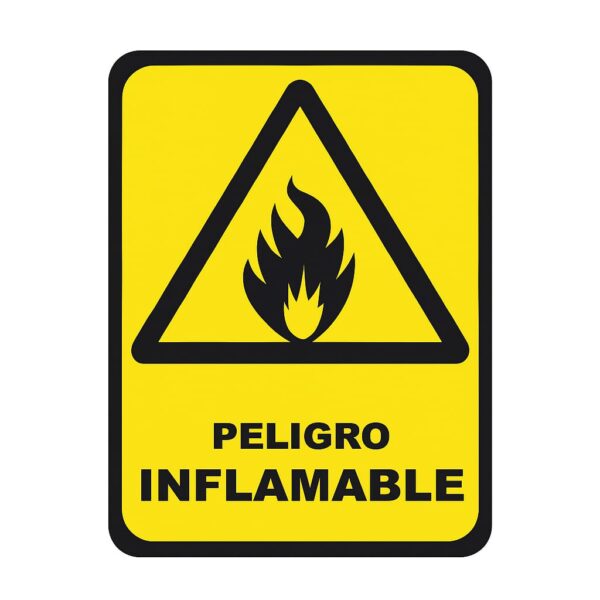 ROTULO VINIL "PELIGRO INFLAMABLE"