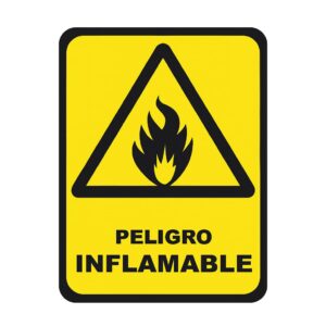 ROTULO VINIL "PELIGRO INFLAMABLE"