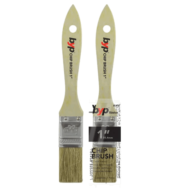 BROCHA 1" MANGO NATURAL CHIP BRUSH BYP