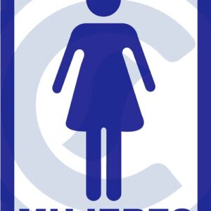 ROTULO VINIL "BAÑO MUJERES"