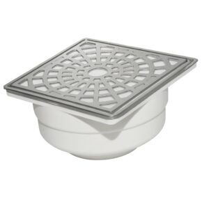 TAPON RESUMIDERO CUADRADO PLAST. BCO 5"