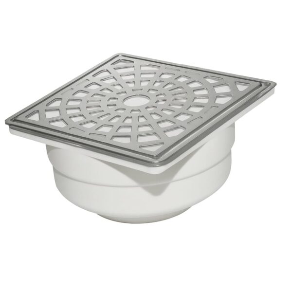 TAPON RESUMIDERO CUADRADO PLAST. BCO 5"