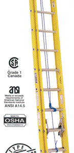 ESCALERA FIBRA VIDRIO EXT 24 RHINO 375lb