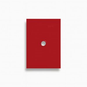 PLACA PLASTICA ROJO CARMESI SALIDA CABLE