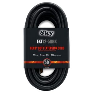 EXTENSION 50' UL 12-3 NEGRA USO PESADO SKY