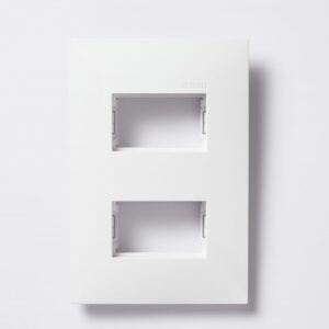 PLACA BLANCA 2 MODULOS C/SOPORTE SIMON