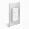 SWITCH TRIPLE 15A BLANCO-PLATA TANIA