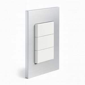 SWITCH TRIPLE 15A BLANCO-PLATA TANIA