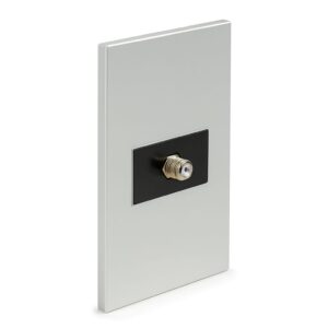 TOMA TV COAXIAL NEGRO-PLATA TANIA