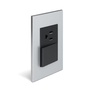 SWITCH TOMA POLARIZADO NEGRO-PLATA