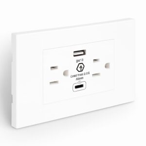 TOMA DOBLE POLAR.+2P USB BLANCO TANIA