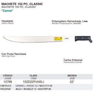 MACHETE PULIDO 22" CLASICO 12214 IMACASA