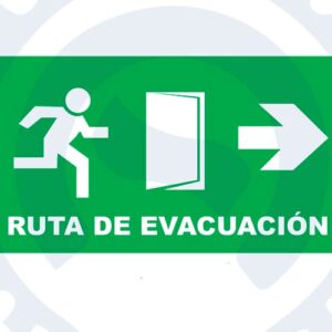 ROTULO VINIL "RUTA DE EVACUACION DCH"