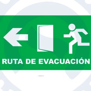 ROTULO VINIL "RUTA DE EVACUACION IZQ"