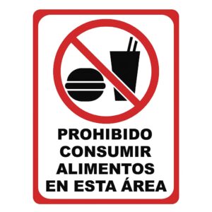 ROTULO VINIL "PROHIBIDO CONSUMO D/ALIME"