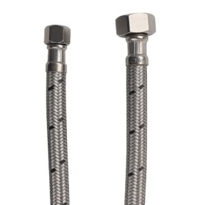 MANGUERA LAVABO METAL 1/2" x 3/8" 40cms