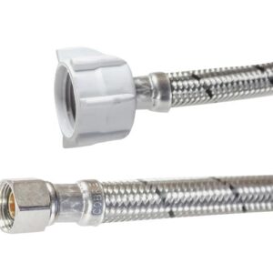 MANGUERA LAVABO METAL 1/2" x 3/8" 55cms