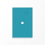 PLACA PLASTICA VERDE AQUA P/SALIDA CABLE