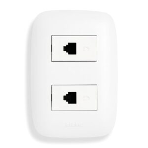 TOMA TEL. DOBLE BLANCO RJ11 DOMINO SENCI