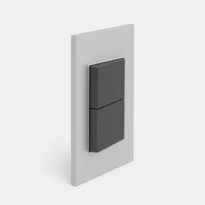 SWITCH DOBLE 15A NEGRO-PLATA TANIA