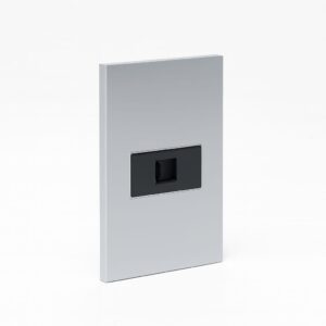 TOMA RJ45 C/PLACA NEGRO-PLATA TANIA