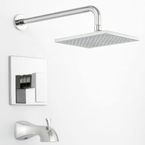 MEZCLADOR DUCHA TINA CUADRADA 8" CROMADO