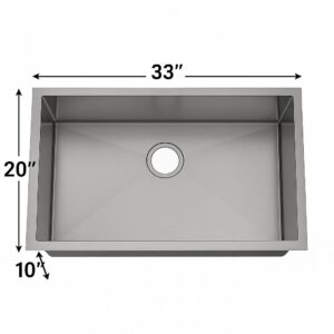 FREGADERO 33" X 20" X 10" 1POCETA BISMAN