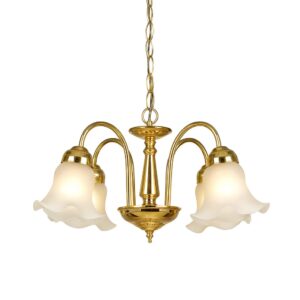 LAMPARA COLGANTE 5L DORADA 66058 ANGELO