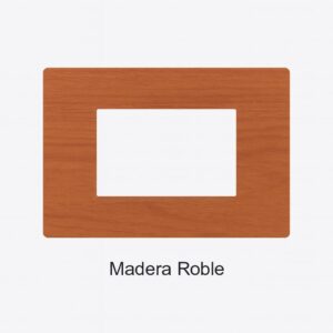 PLACA PLASTICA 3 MODULOS MADERA ROBLE