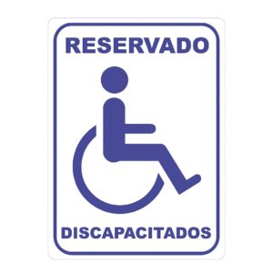 ROTULO LAMINA GALV. "RESERVADO DISCAPACITADOS