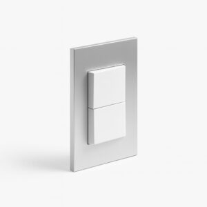 SWITCH DOBLE 15A 3 VIAS BLANCO-PLATA TANIA