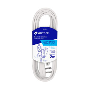 EXTENSION 2MTS BLANCA 16 AWG 48000 VOLTECK